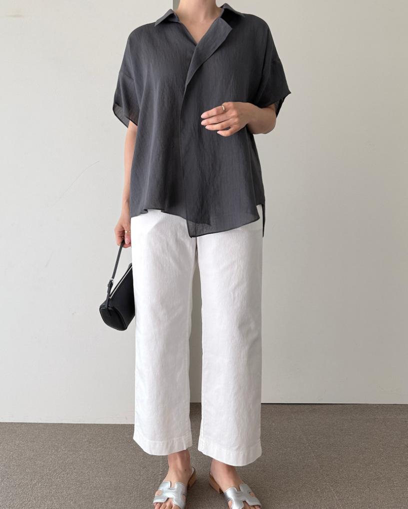Linen striped blouse