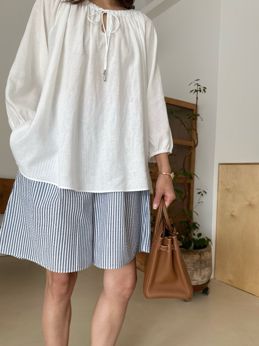 Linen bohemian blouse