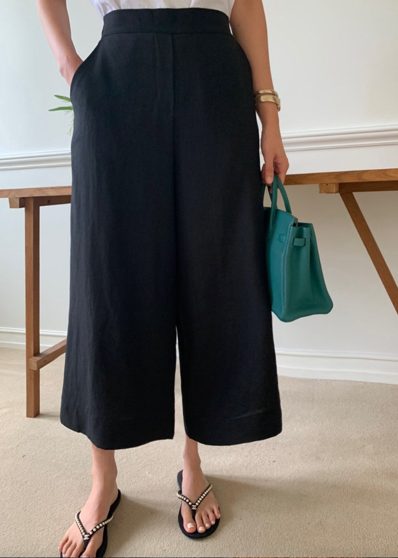 Tencel wide pants