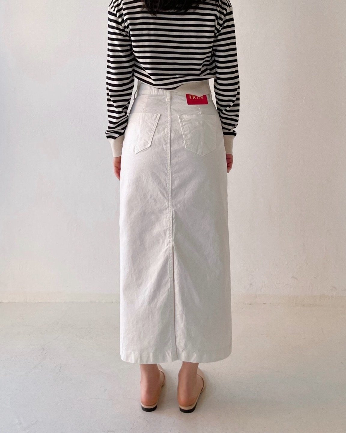 Chino cotton long skirt