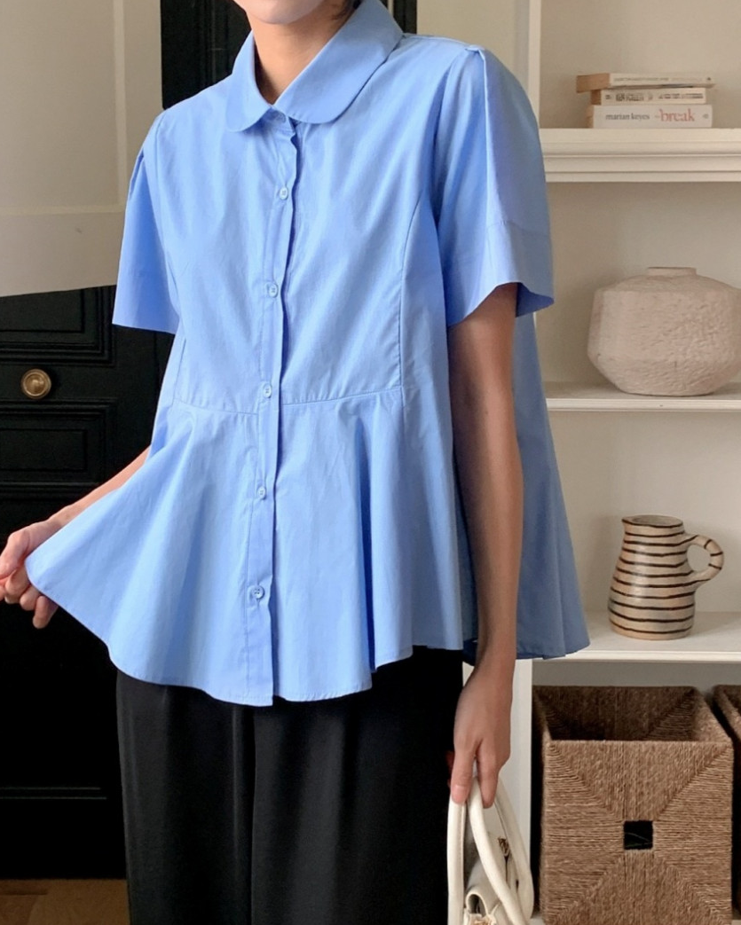 Back pleats shirt