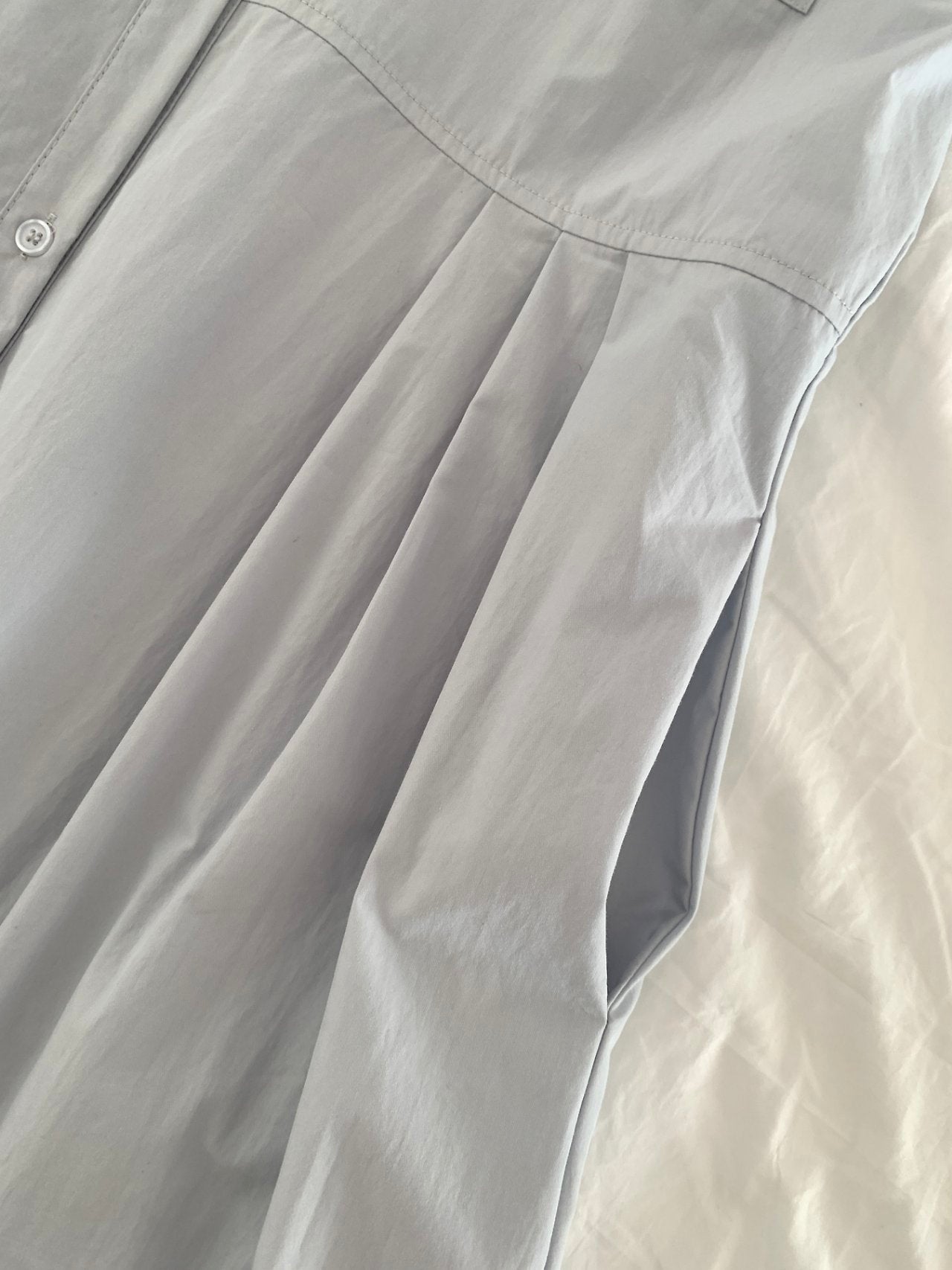 Cotton blend shirtdress