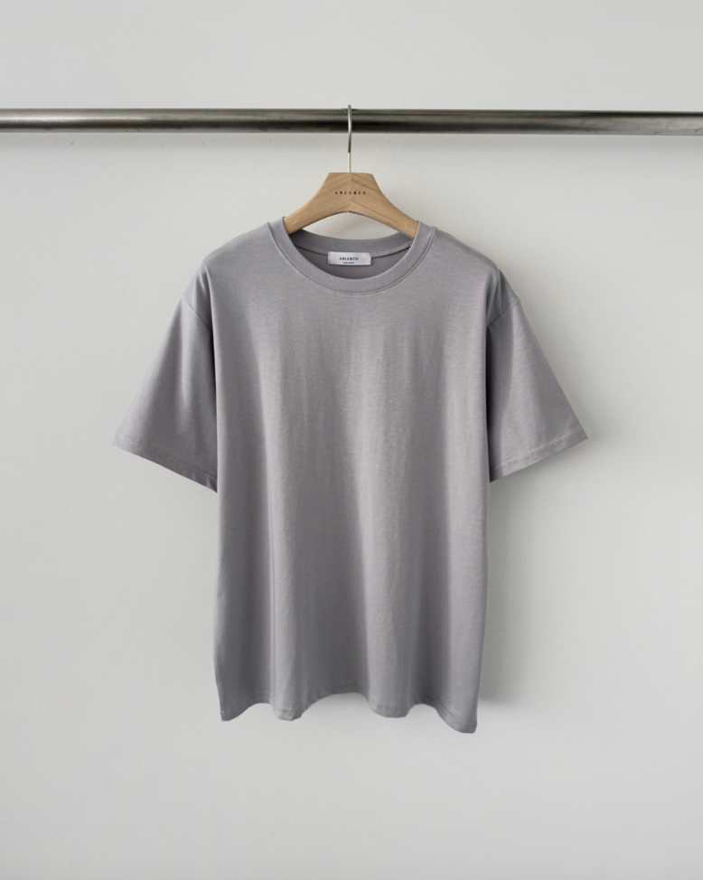 Cream modal basic T-shirt