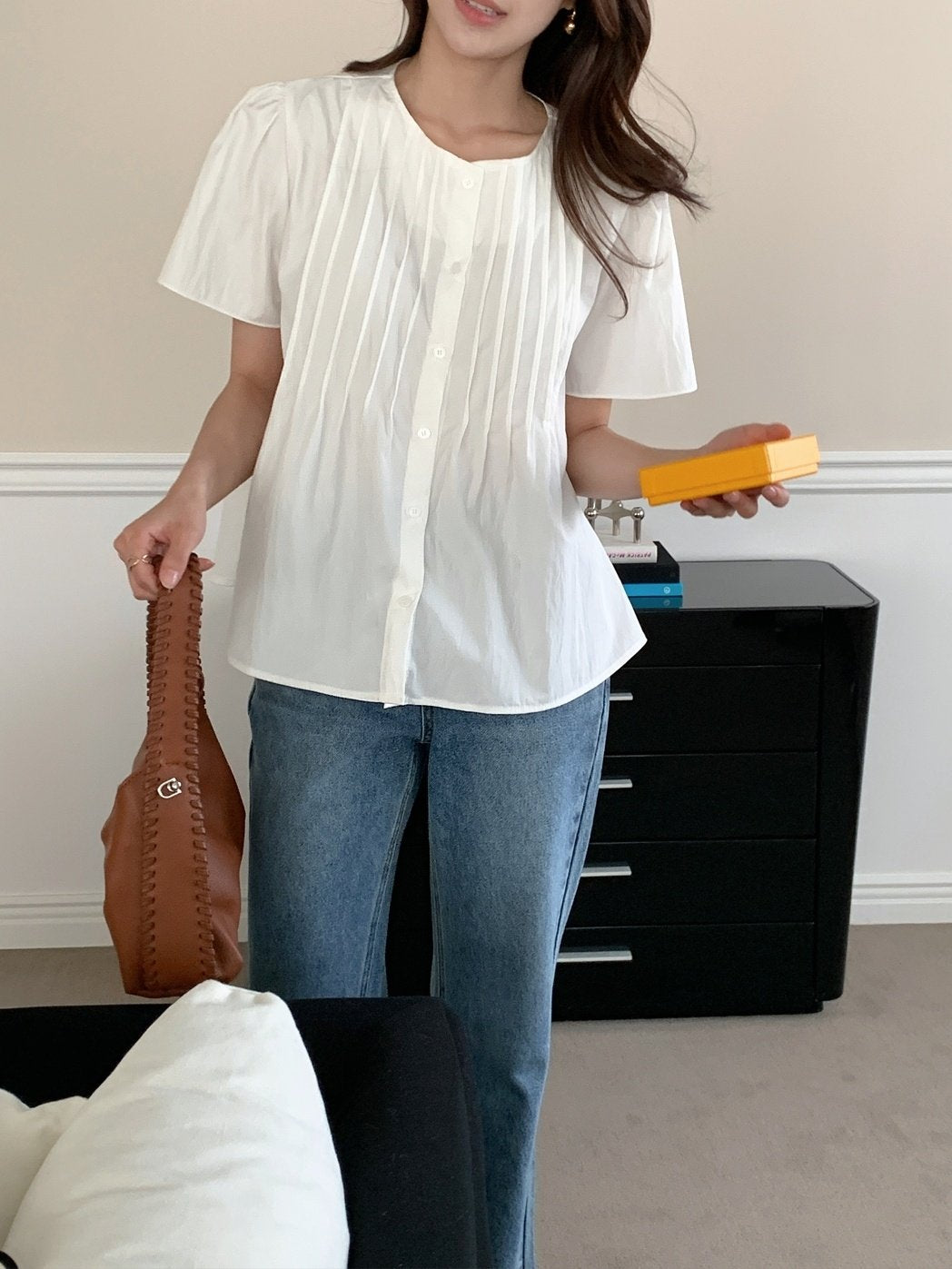 Pintuck blouse