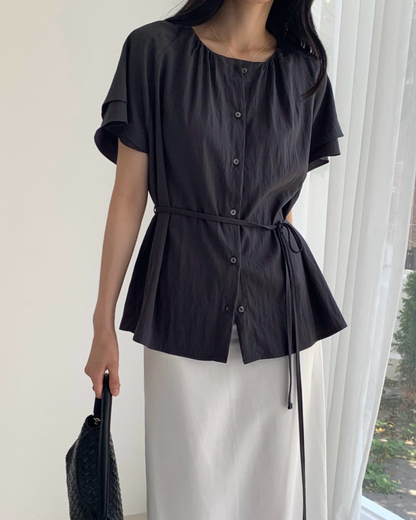 Wing sleeves blouse/ Skirt