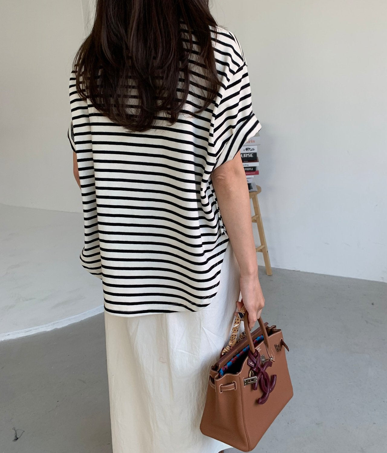 Batwing striped t-shirt