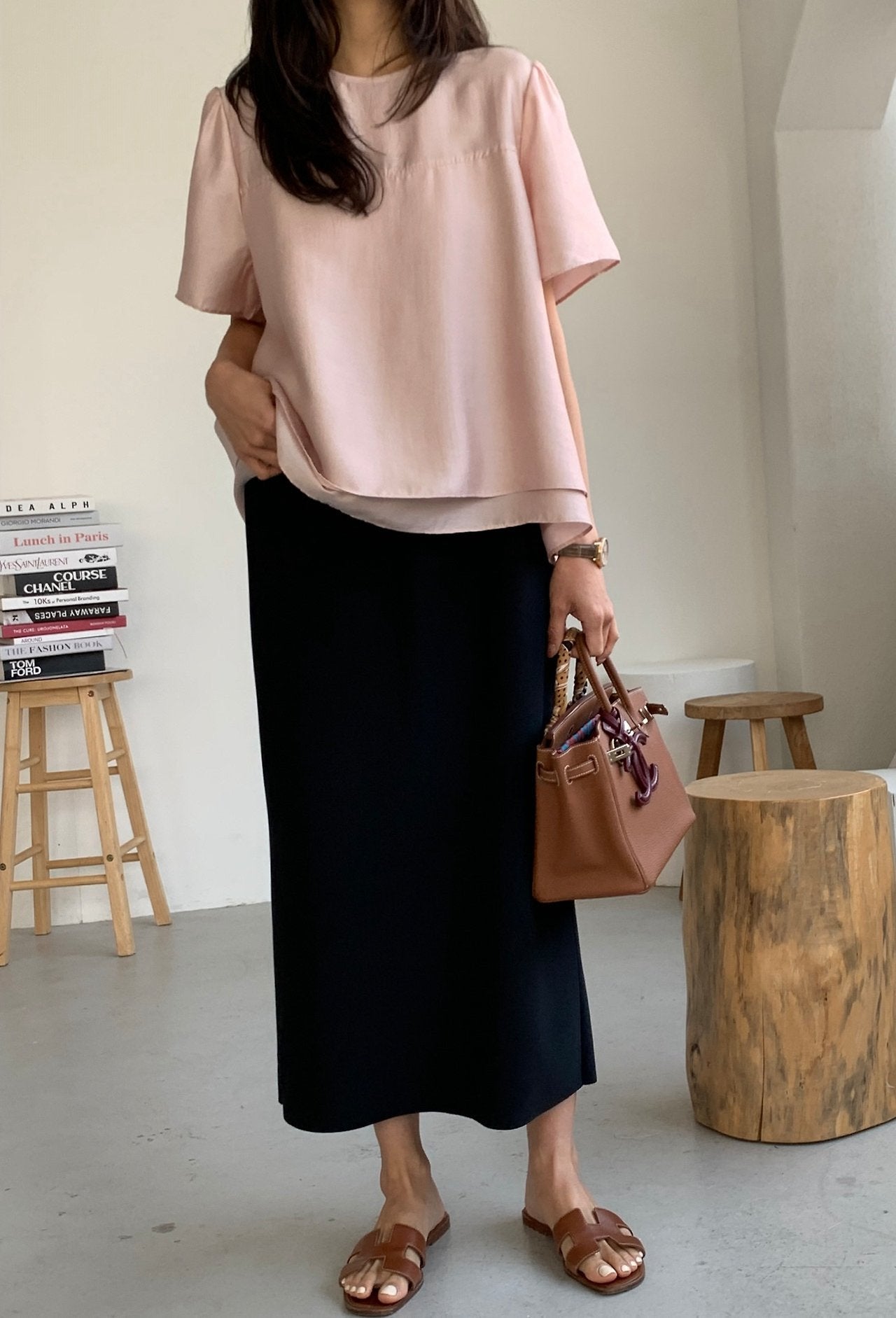 Double-layered blouse