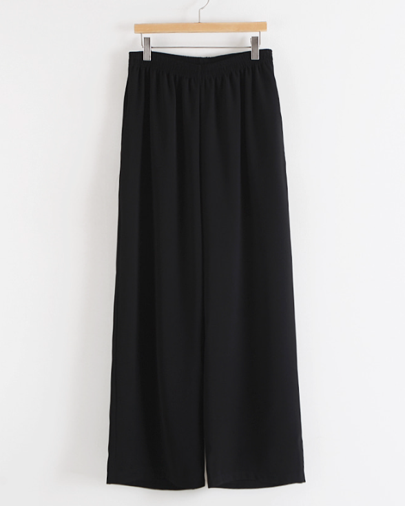 Silky wide pants