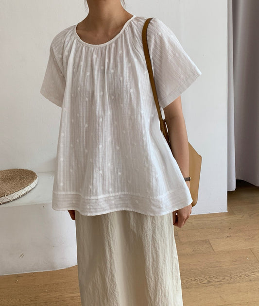 Lace A-line blouse