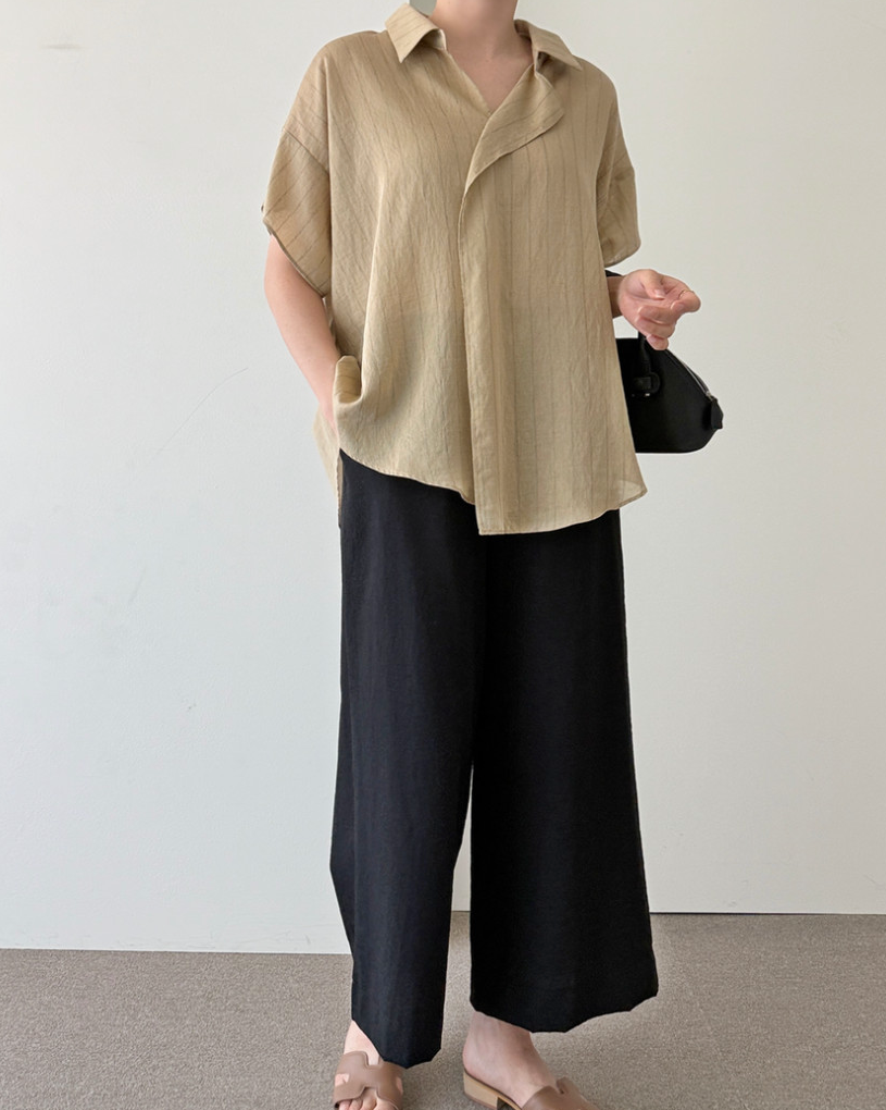 Linen striped blouse