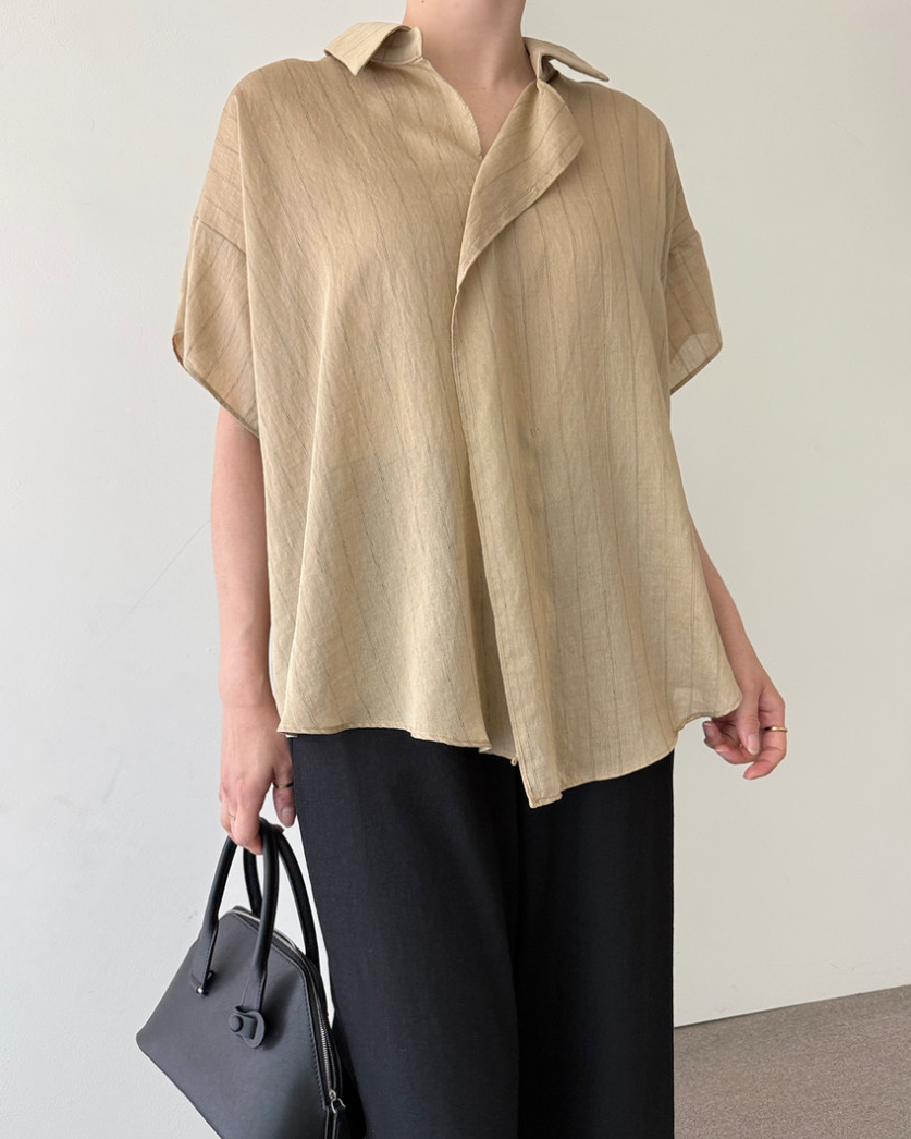 Linen striped blouse