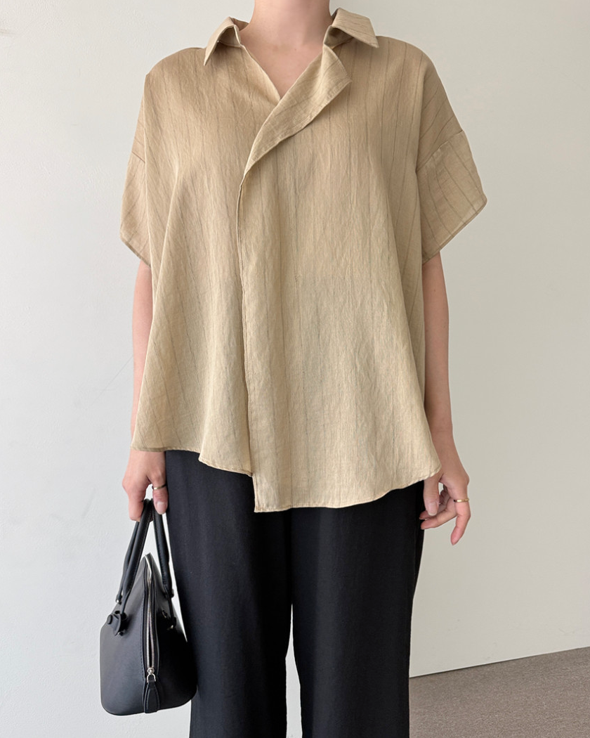 Linen striped blouse