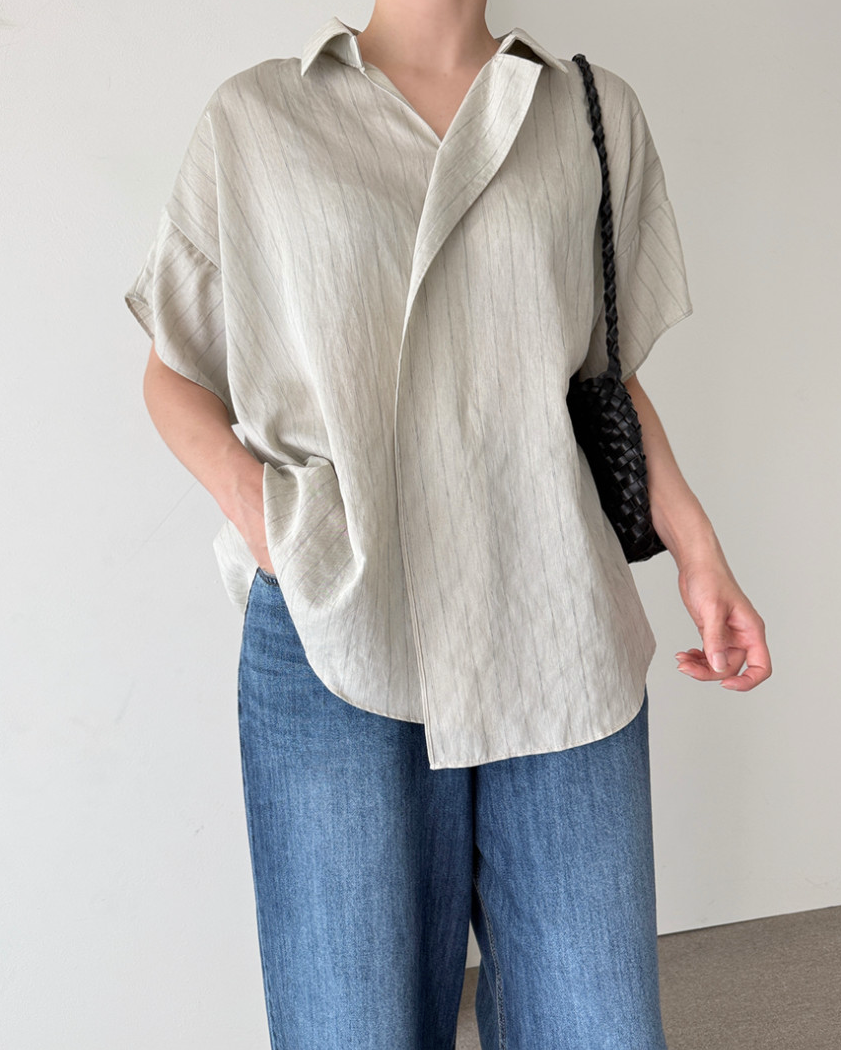 Linen striped blouse