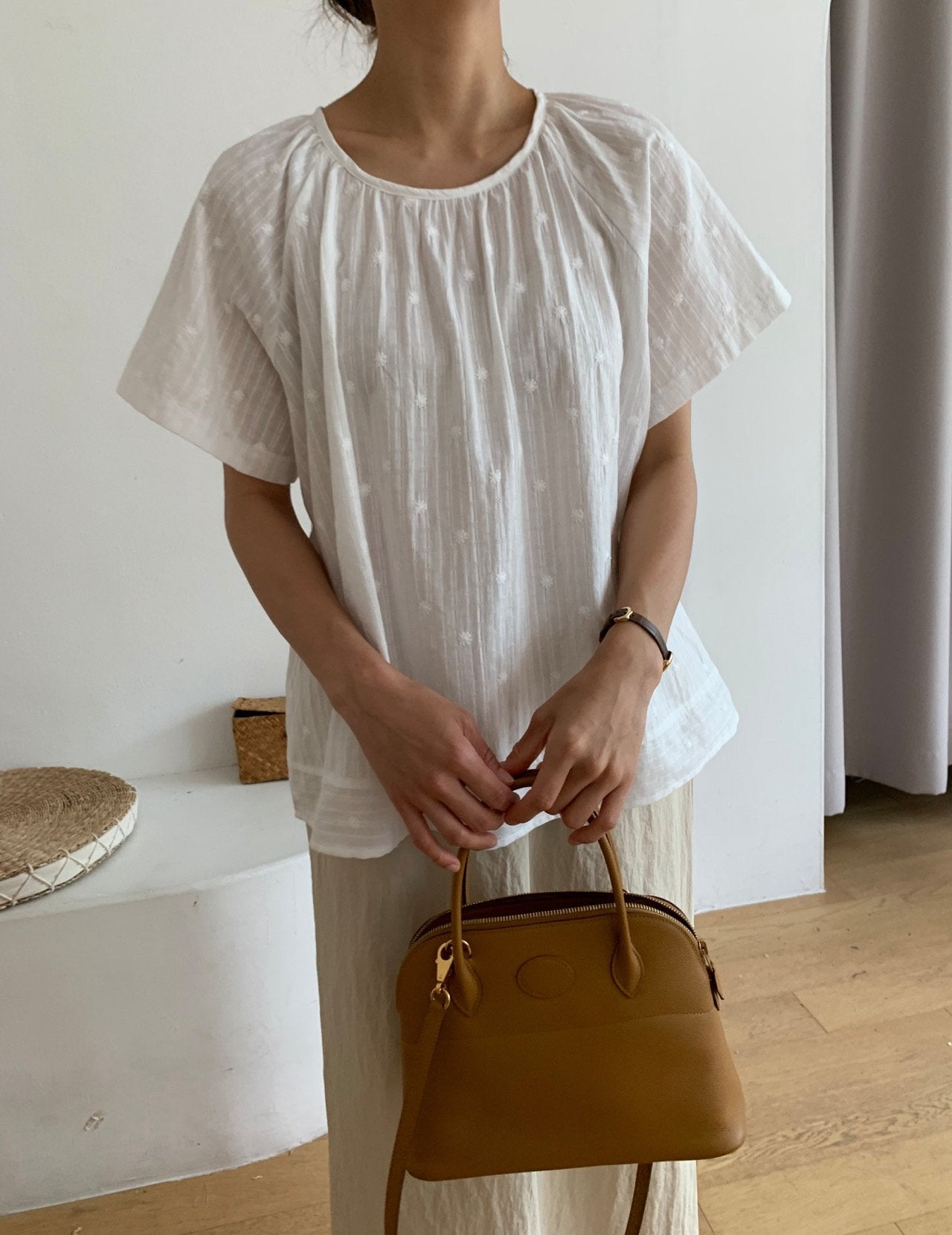 Lace A-line blouse
