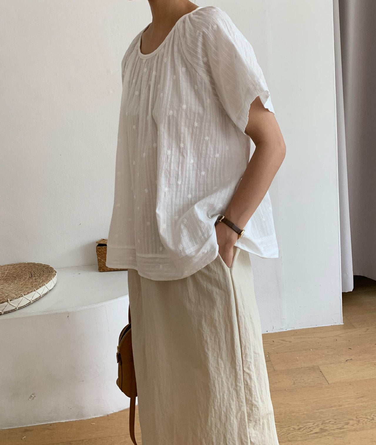 Lace A-line blouse