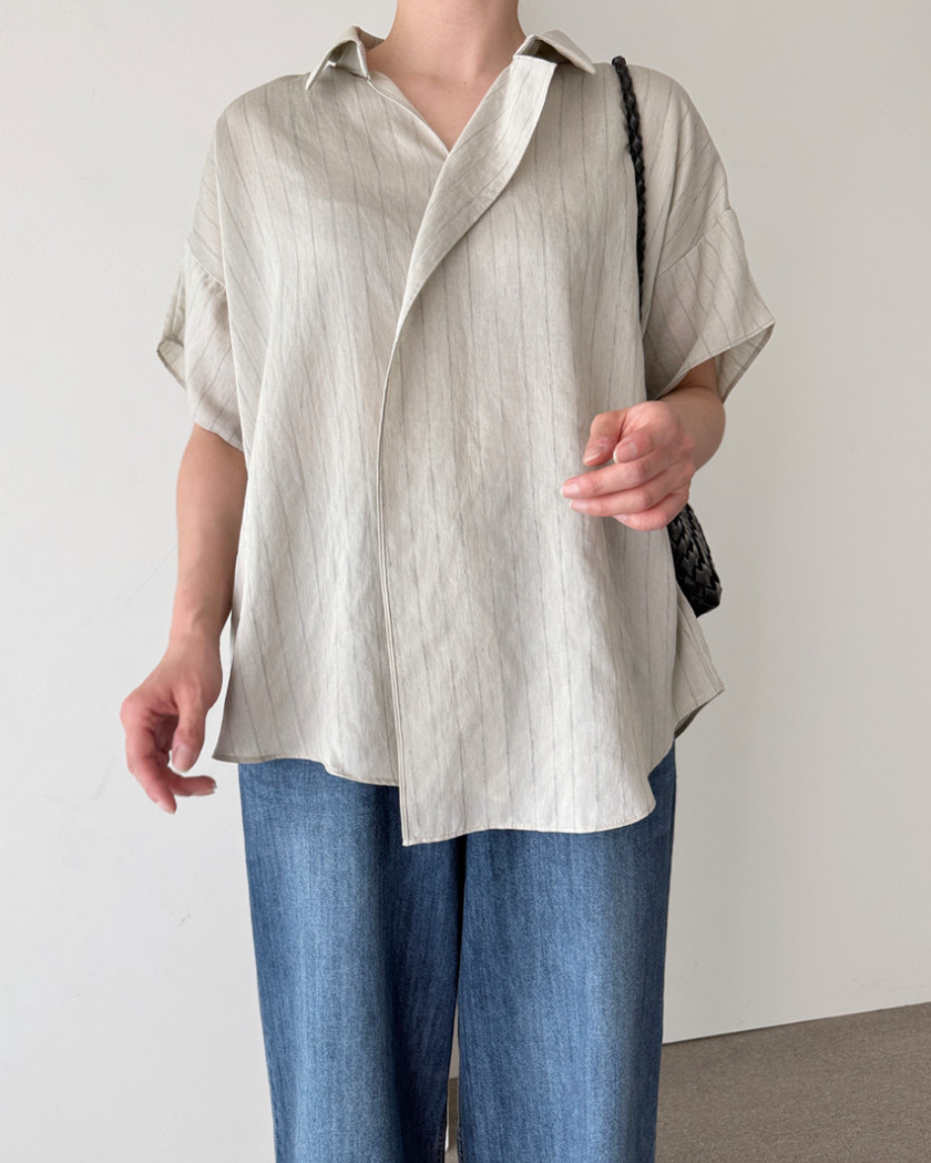 Linen striped blouse