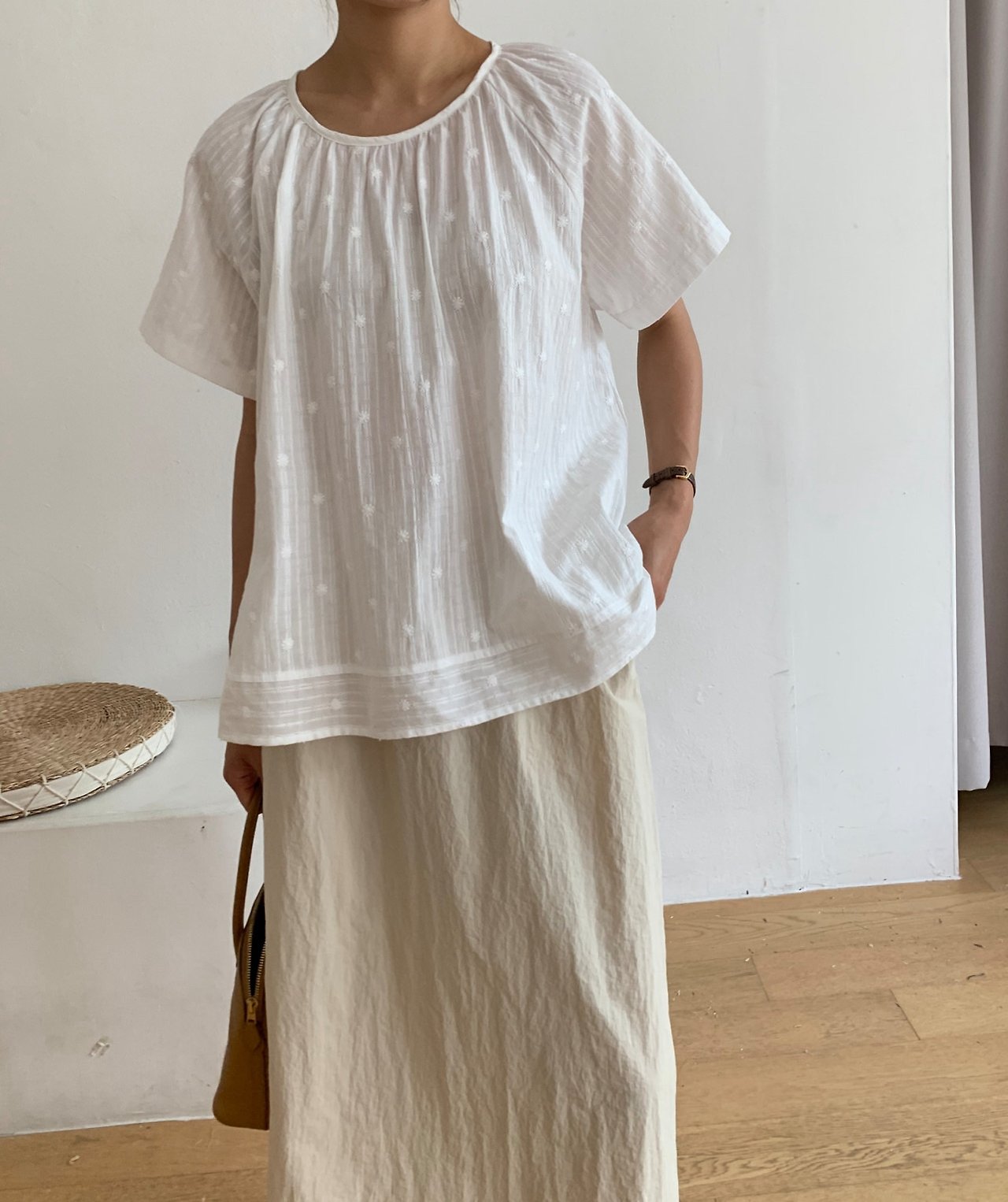 Lace A-line blouse