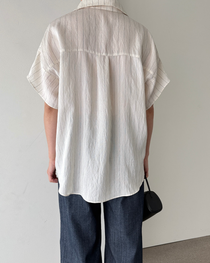 Linen striped blouse