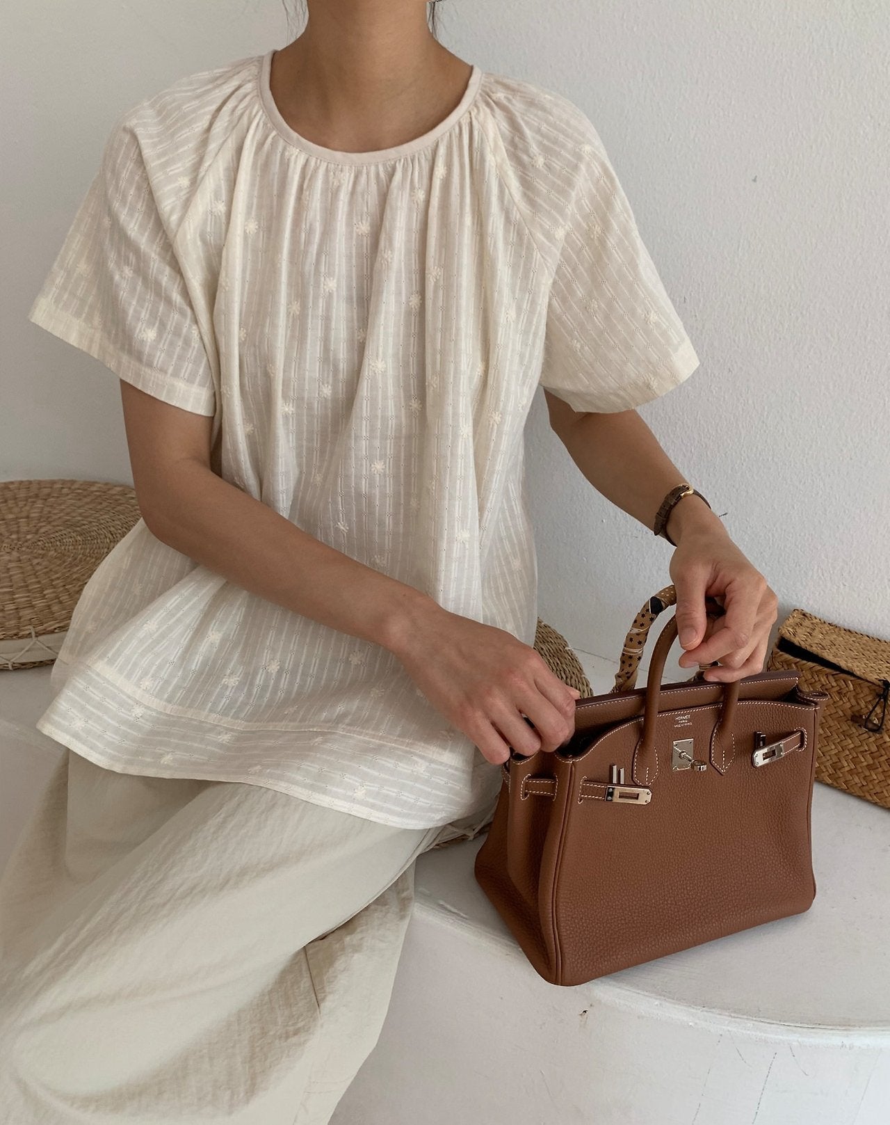 Lace A-line blouse
