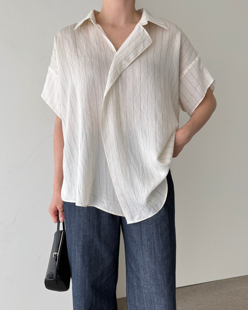 Linen striped blouse