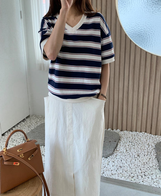 Summer striped sweatshirt
