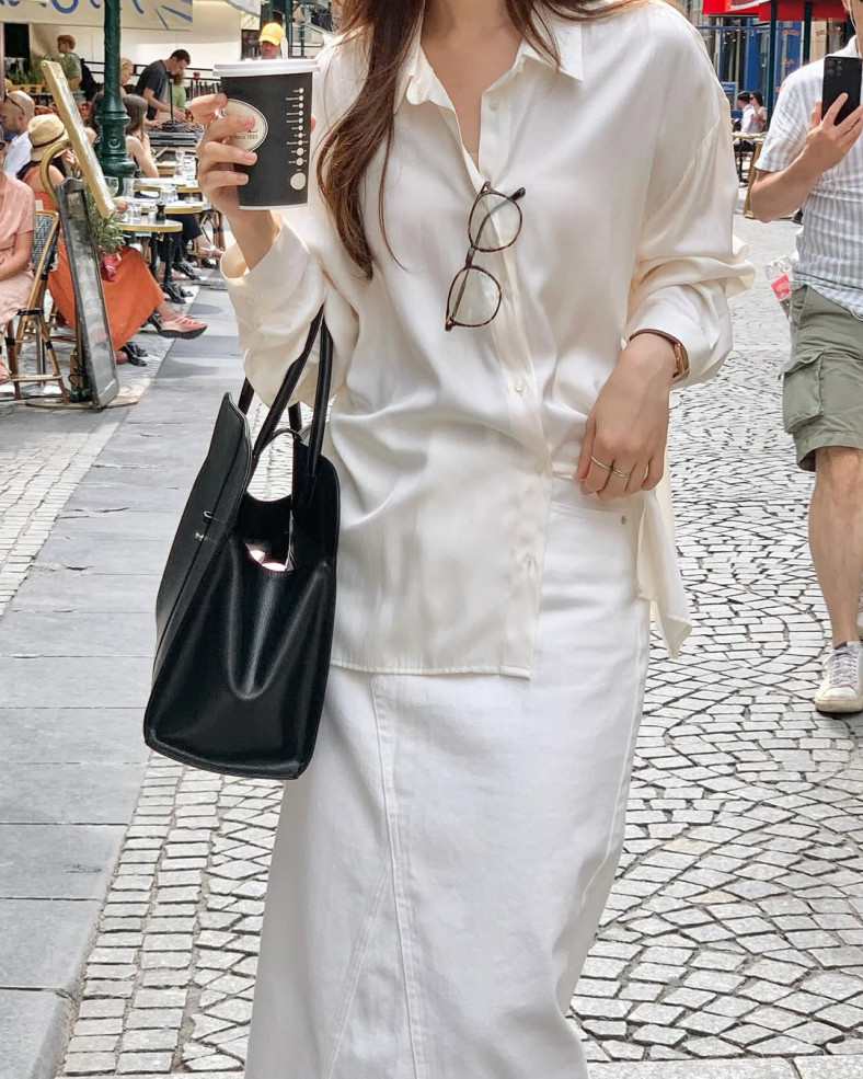 Silky pastel blouse