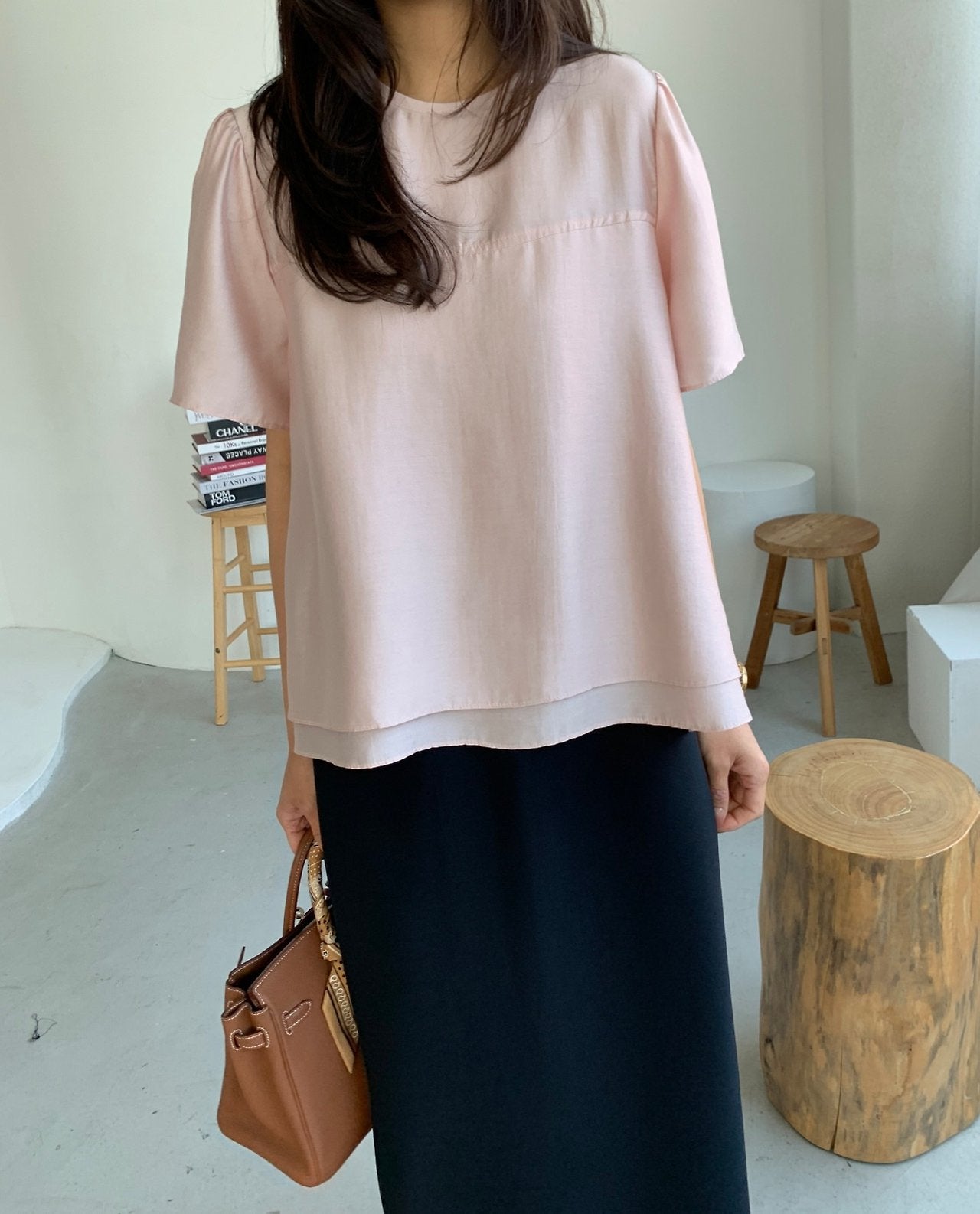 Double-layered blouse