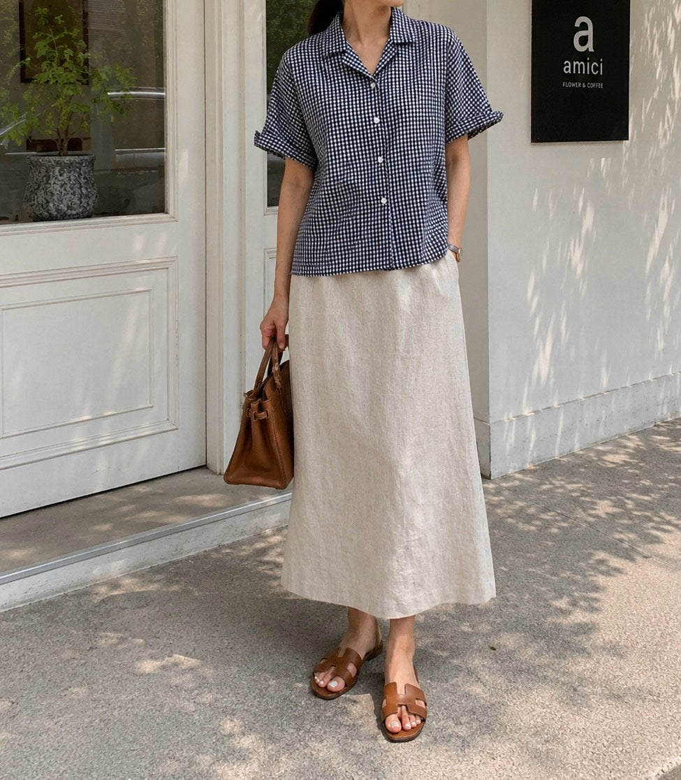 Gingham checkered shirt