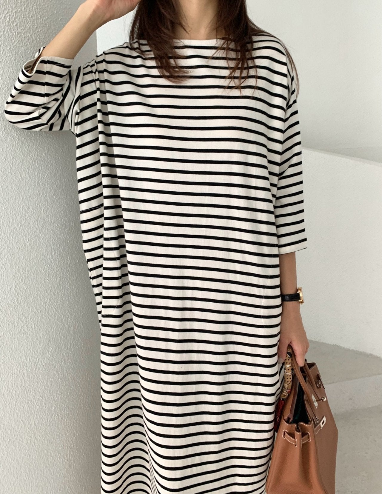 Striped long dress