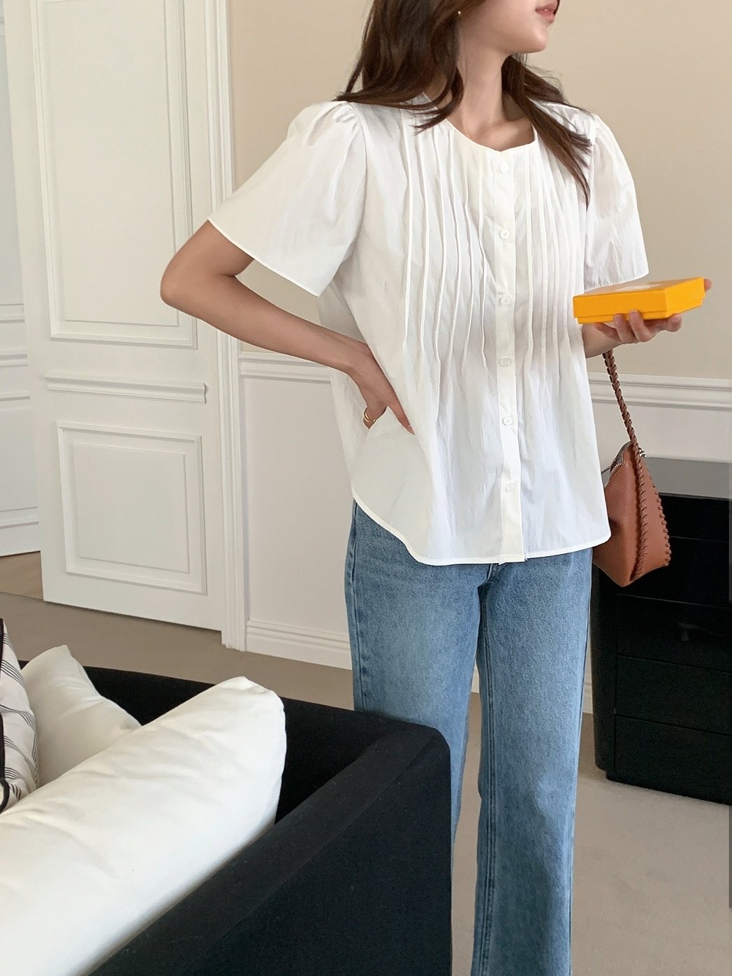 Pintuck blouse