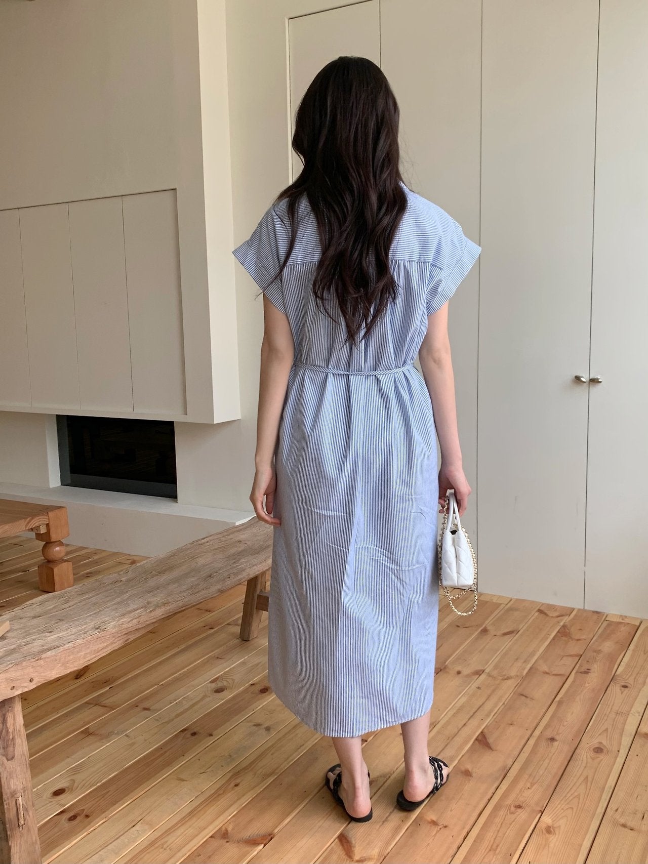 Striped shirt dress