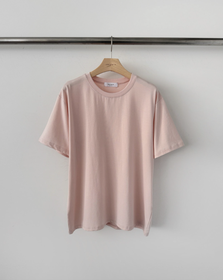 Cream modal basic T-shirt