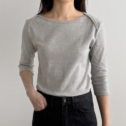 Boatneck slim T-shirt