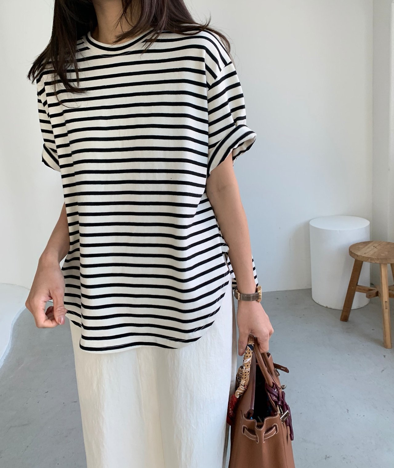 Batwing striped t-shirt
