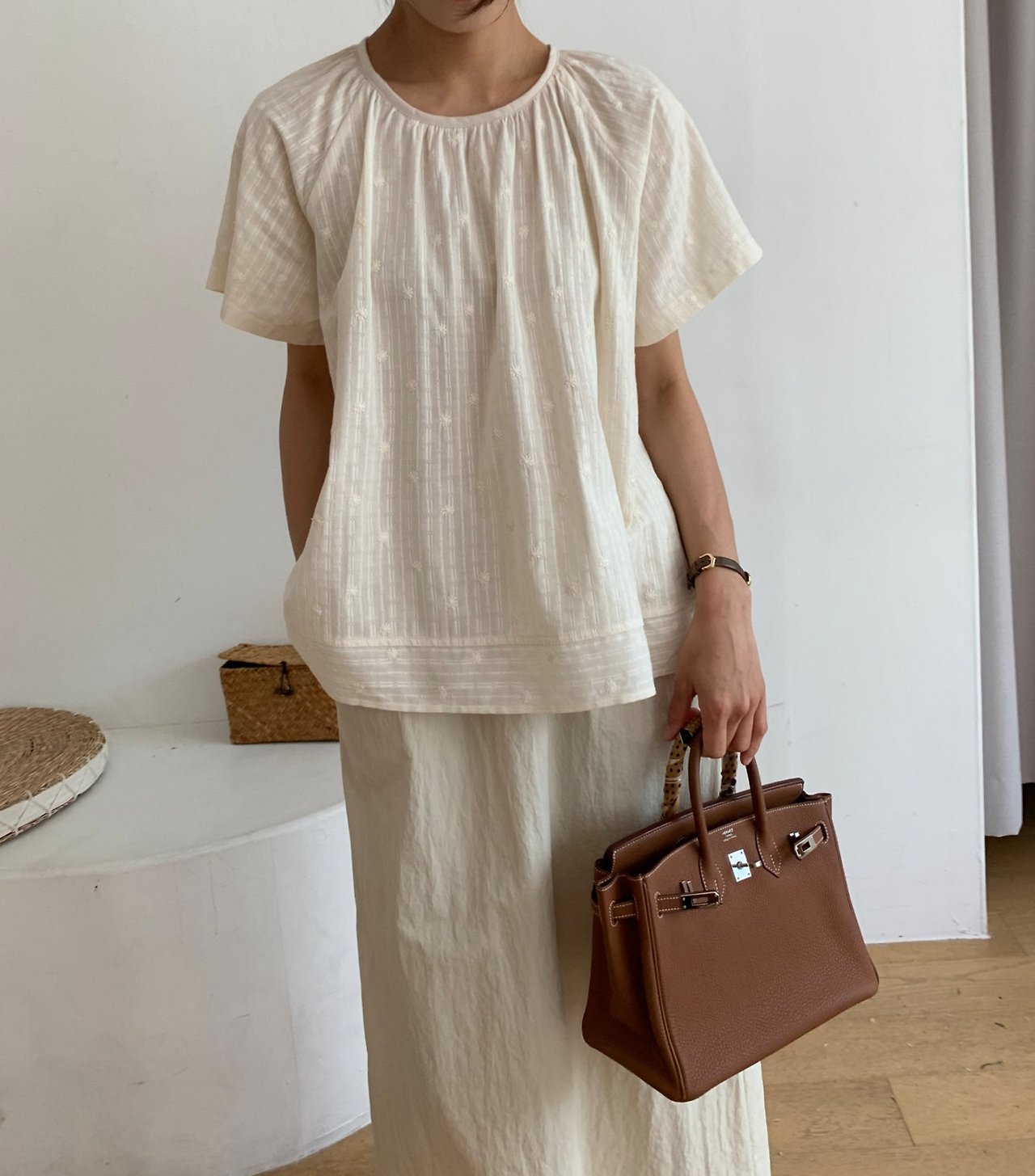 Lace A-line blouse