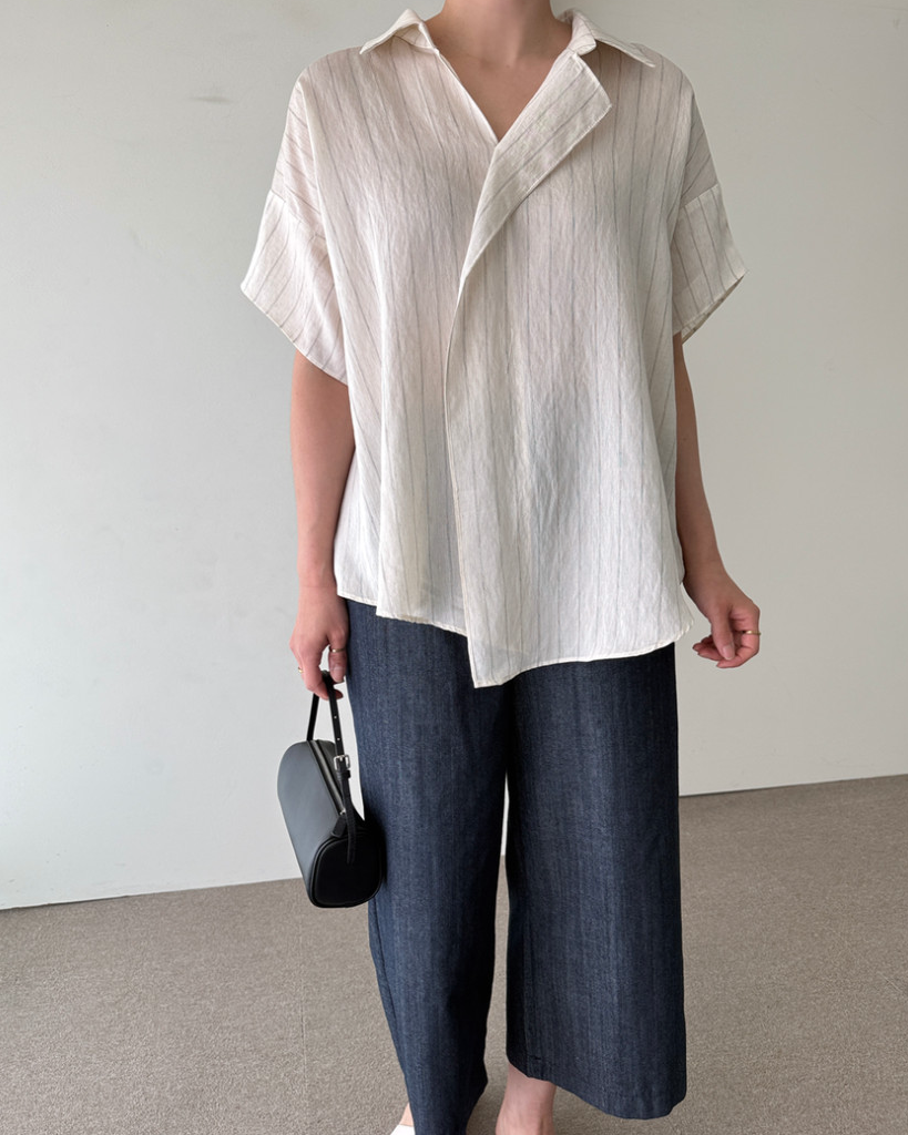 Linen striped blouse