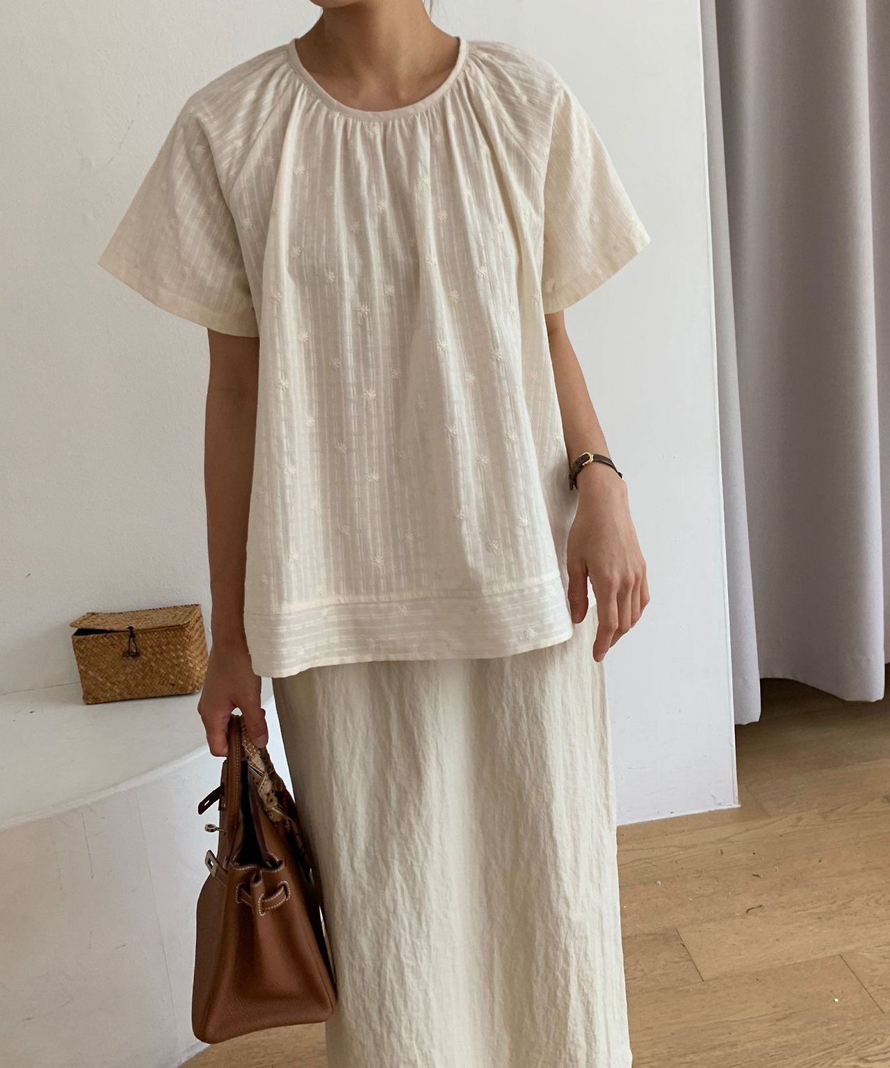 Lace A-line blouse