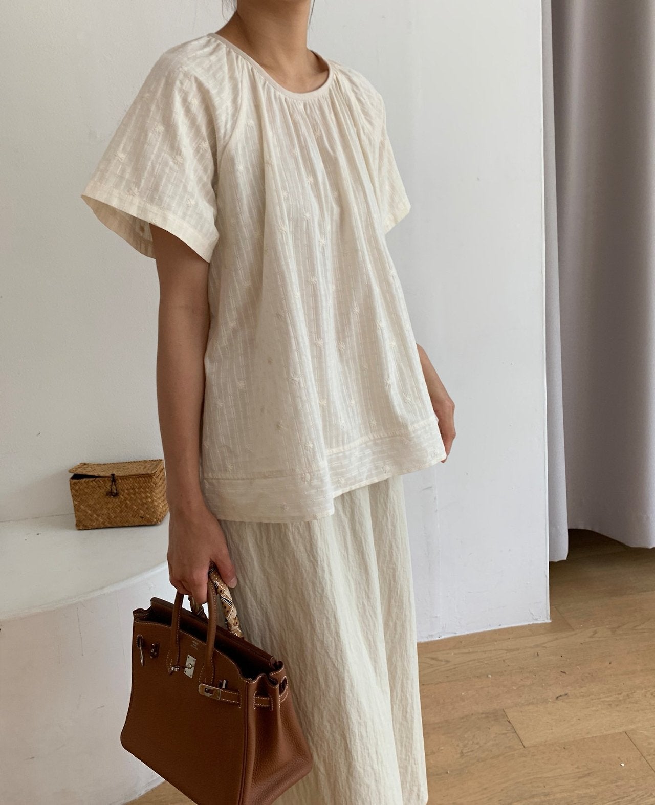 Lace A-line blouse