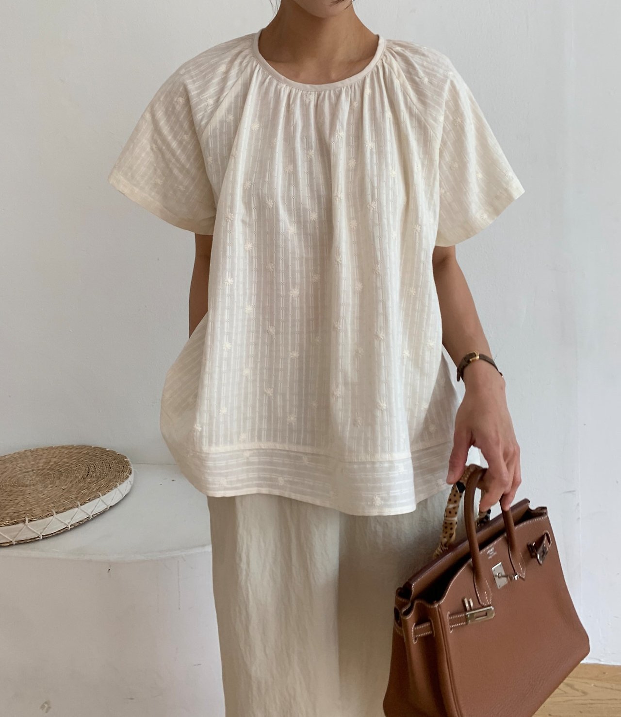Lace A-line blouse