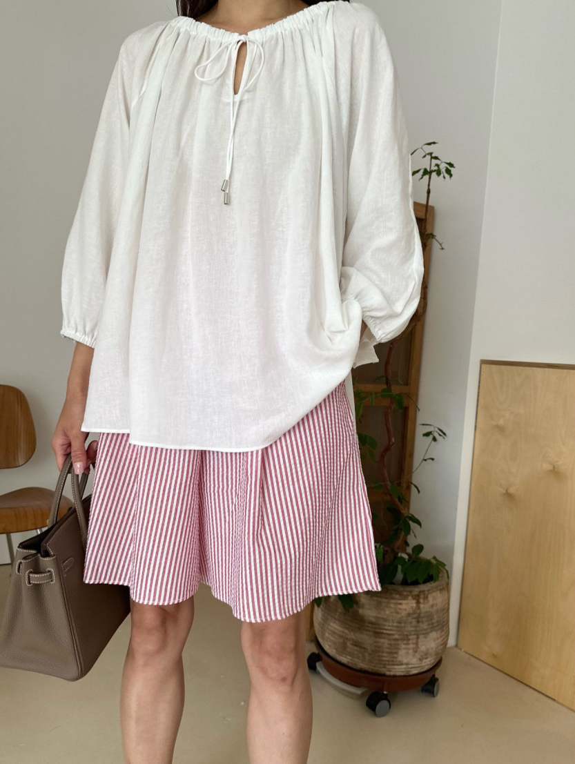 Linen bohemian blouse