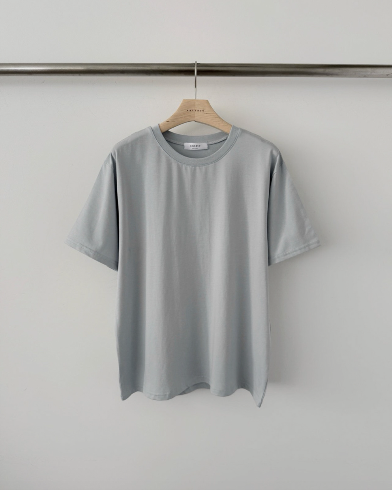 Cream modal basic T-shirt