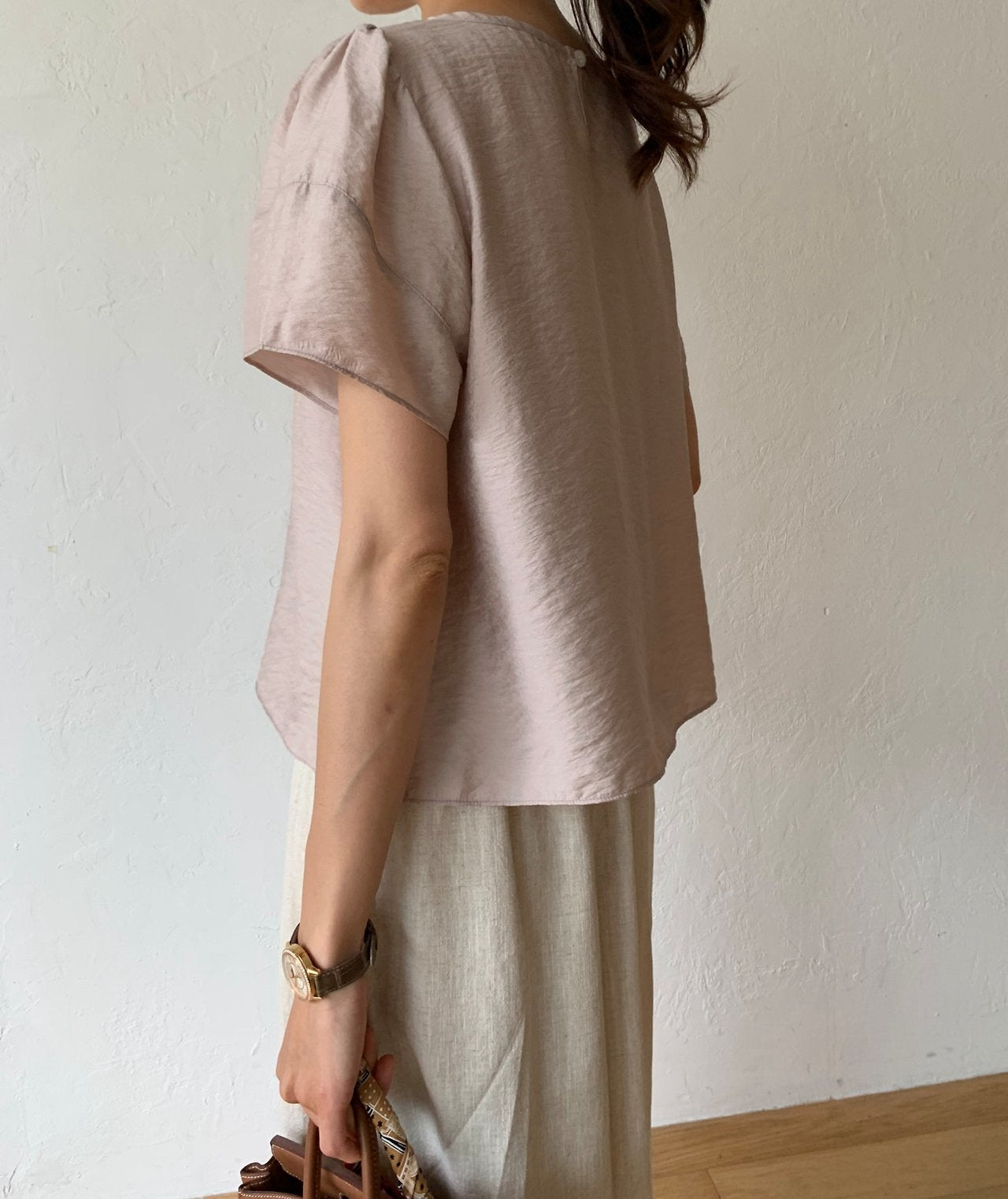 Modal puff sleeves blouse
