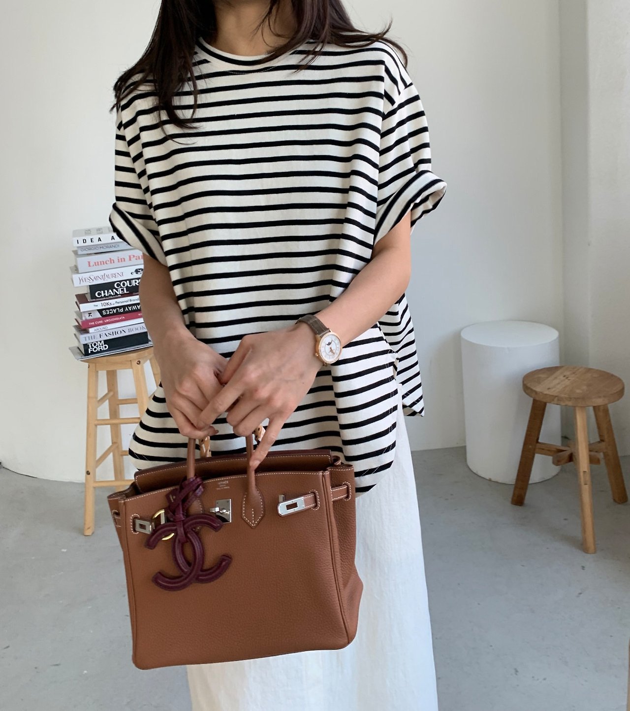 Batwing striped t-shirt