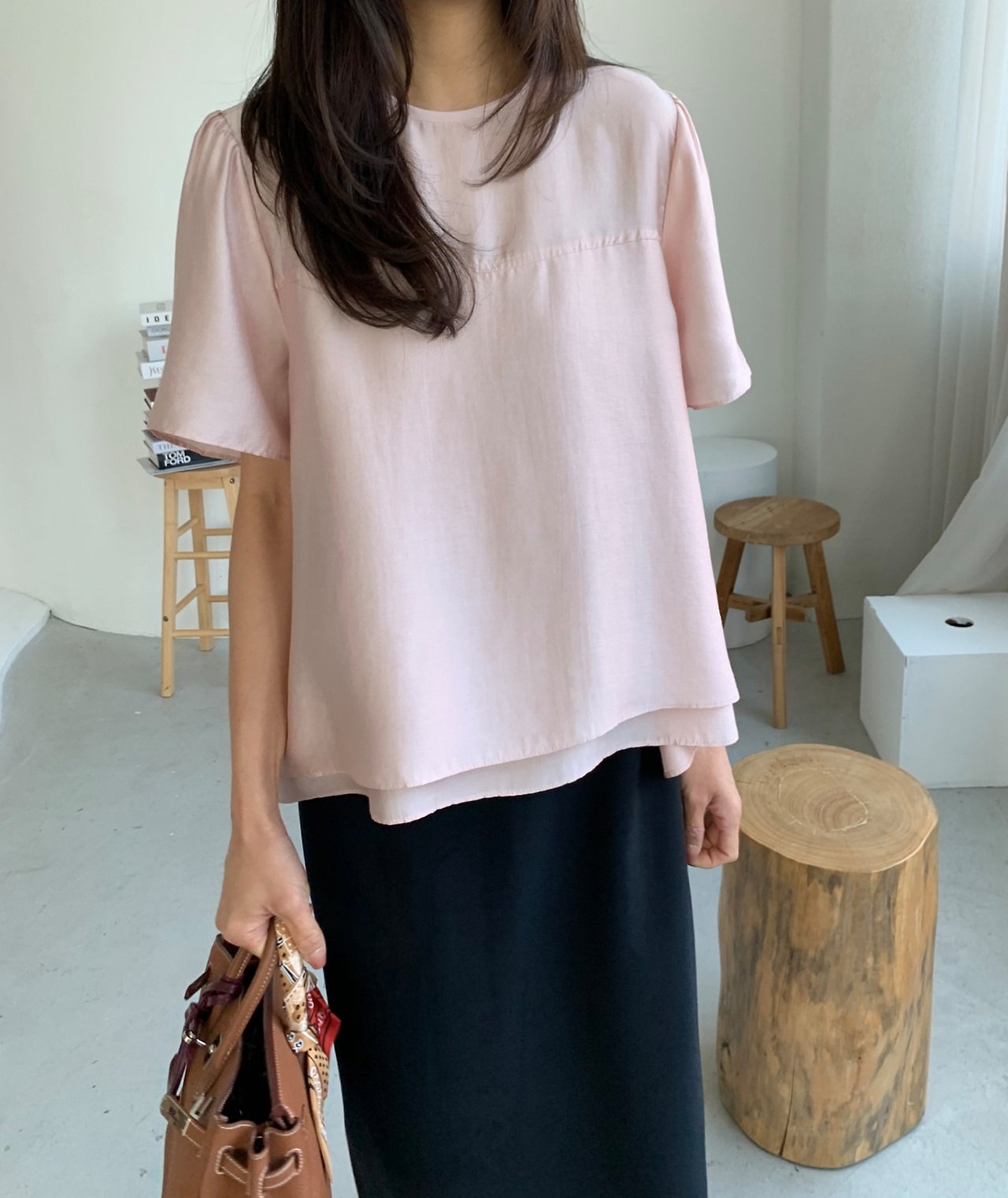 Double-layered blouse