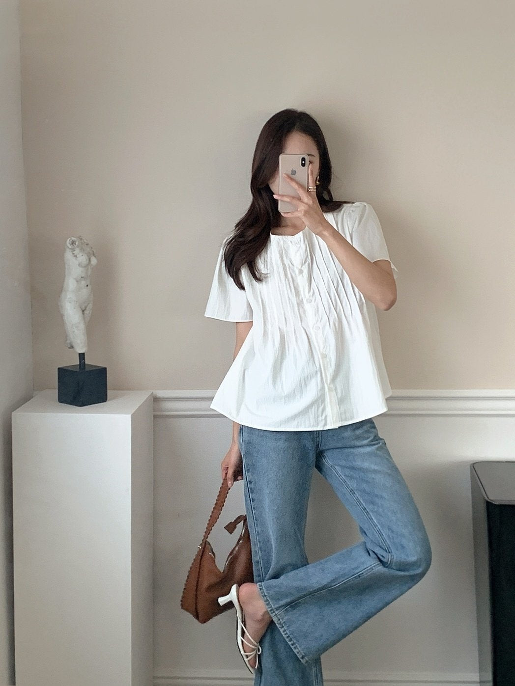 Pintuck blouse