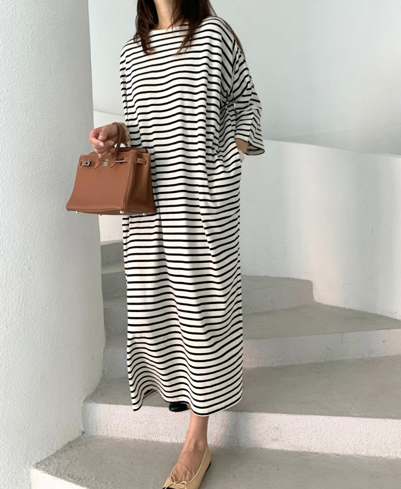 Striped long dress