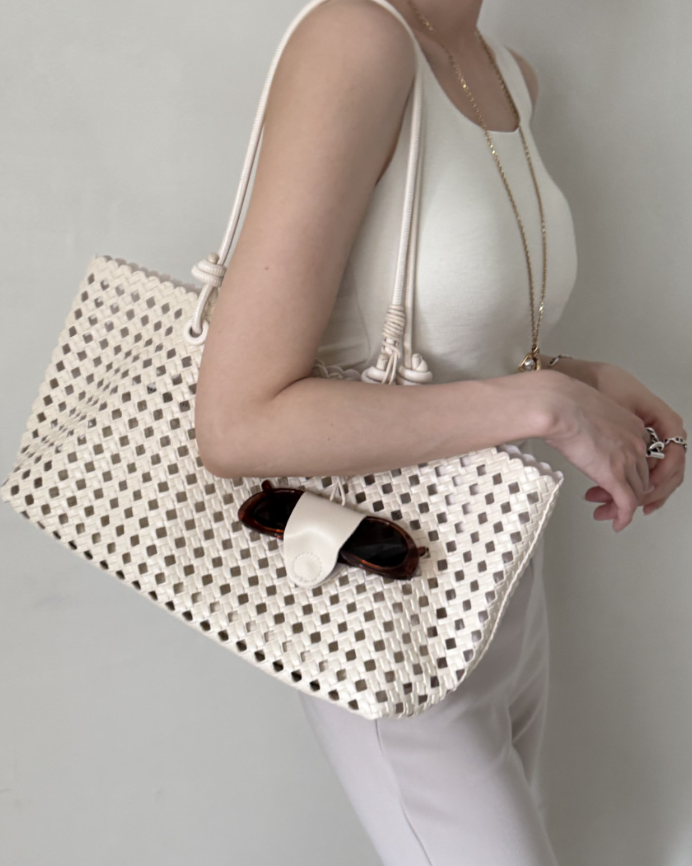 Eyelet shoulder bag
