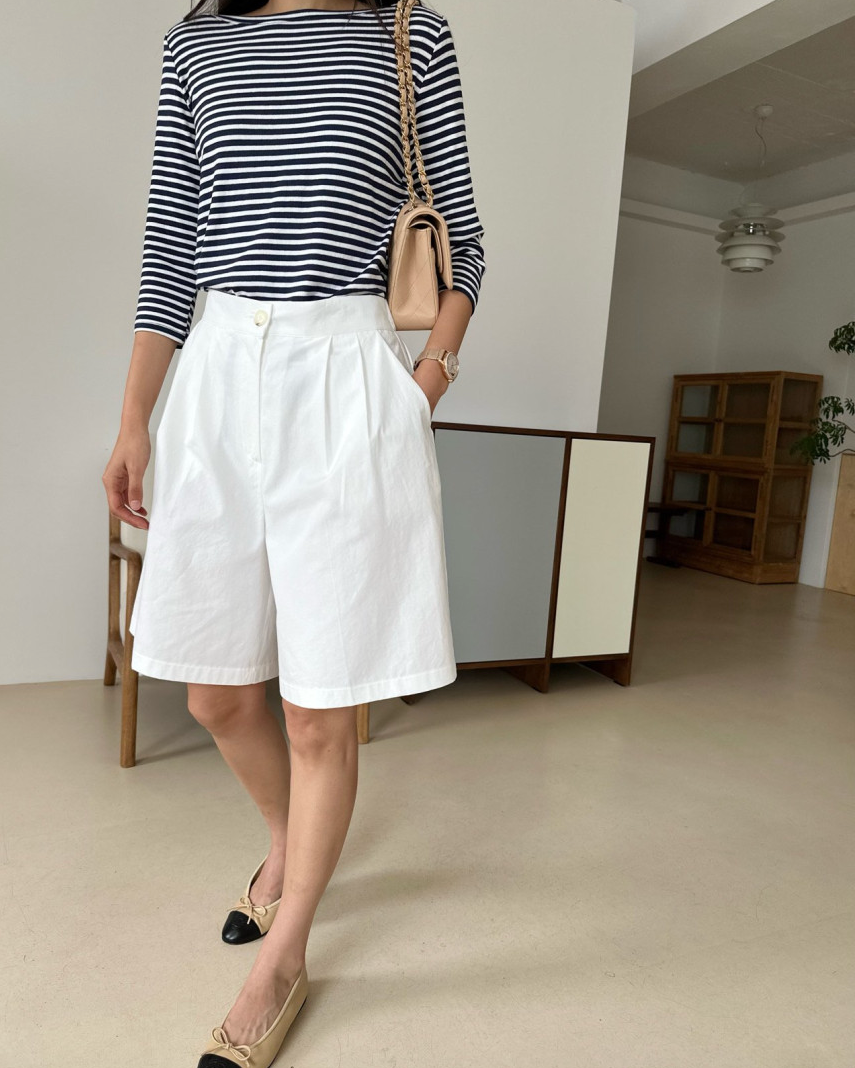 Boatneck striped tee