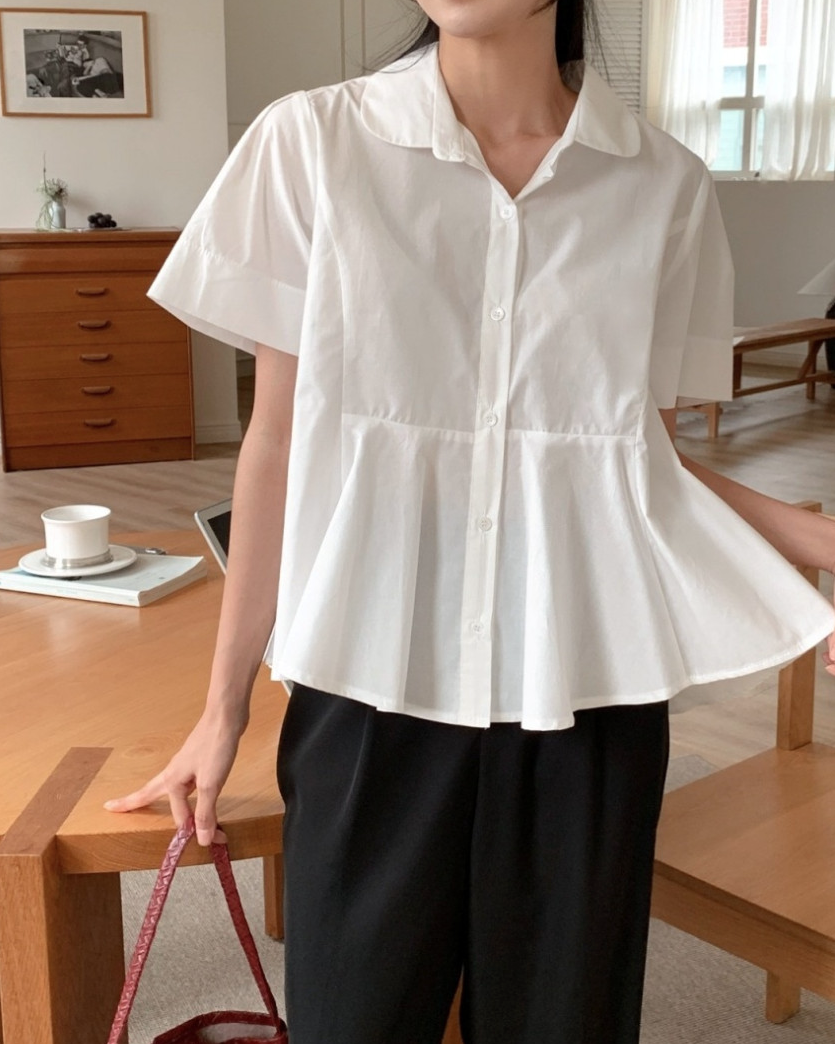 Back pleats shirt