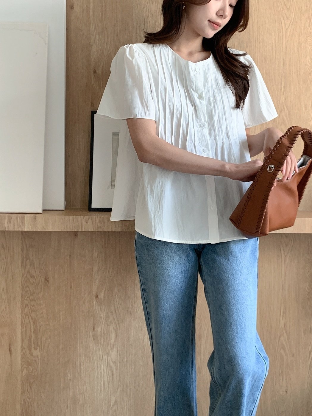 Pintuck blouse